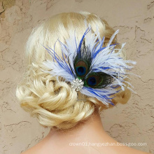 Peacock Feather Hair Clip/Fascinator/Hair Headpiece, Wedding Bridal Hair Clip, Bridal Hair Comb